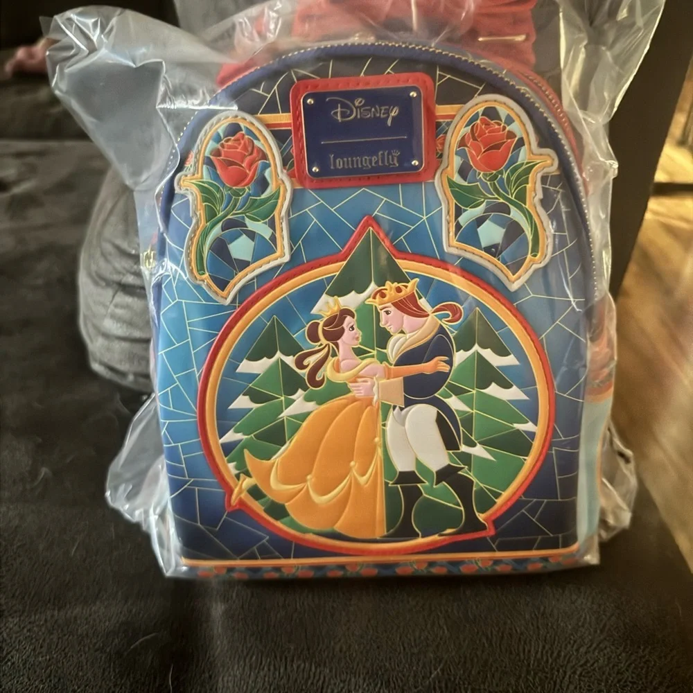 Disney Blue and Yellow Beauty and the Beast Backpack - Picture 1 of 2
